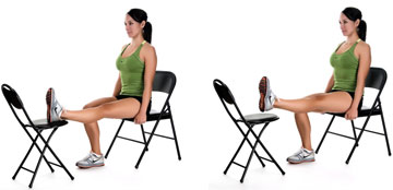 Horizontal Straight-Leg Raise with Chair exercise